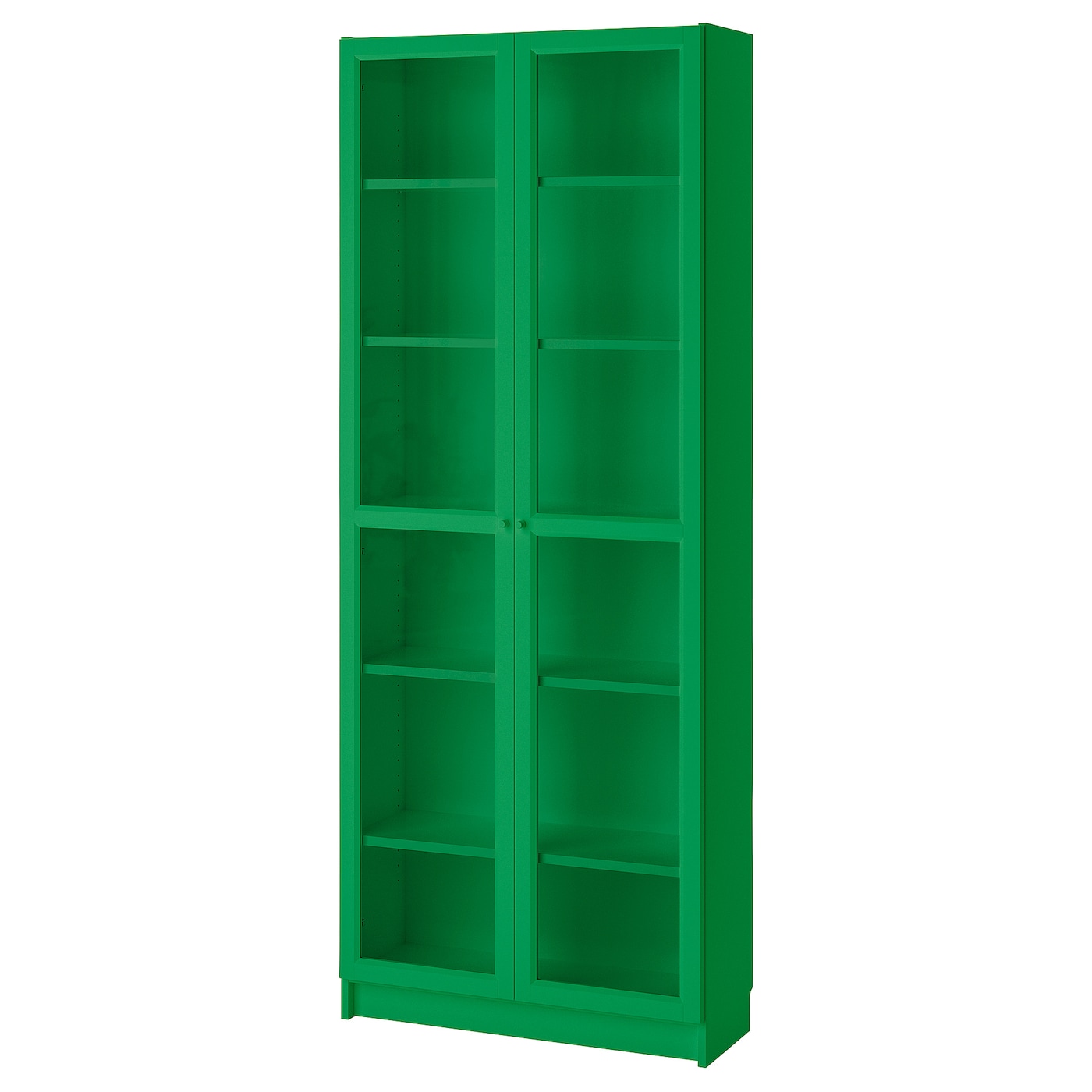 Шкаф-витрина - BILLY / OXBERG IKEA/ БИЛЛИ/ОКСБЕРГ ИКЕА, 202х80 см,зеленый