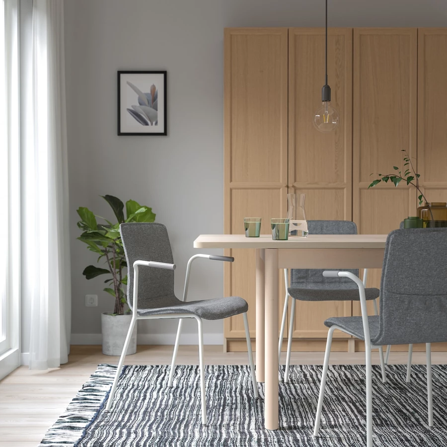 Офисный стул - IKEA LÄKTARE/LAKTARE, 91x55x50см, серый/светло-серый, ЛАКТАРЭ ИКЕА (изображение №14)