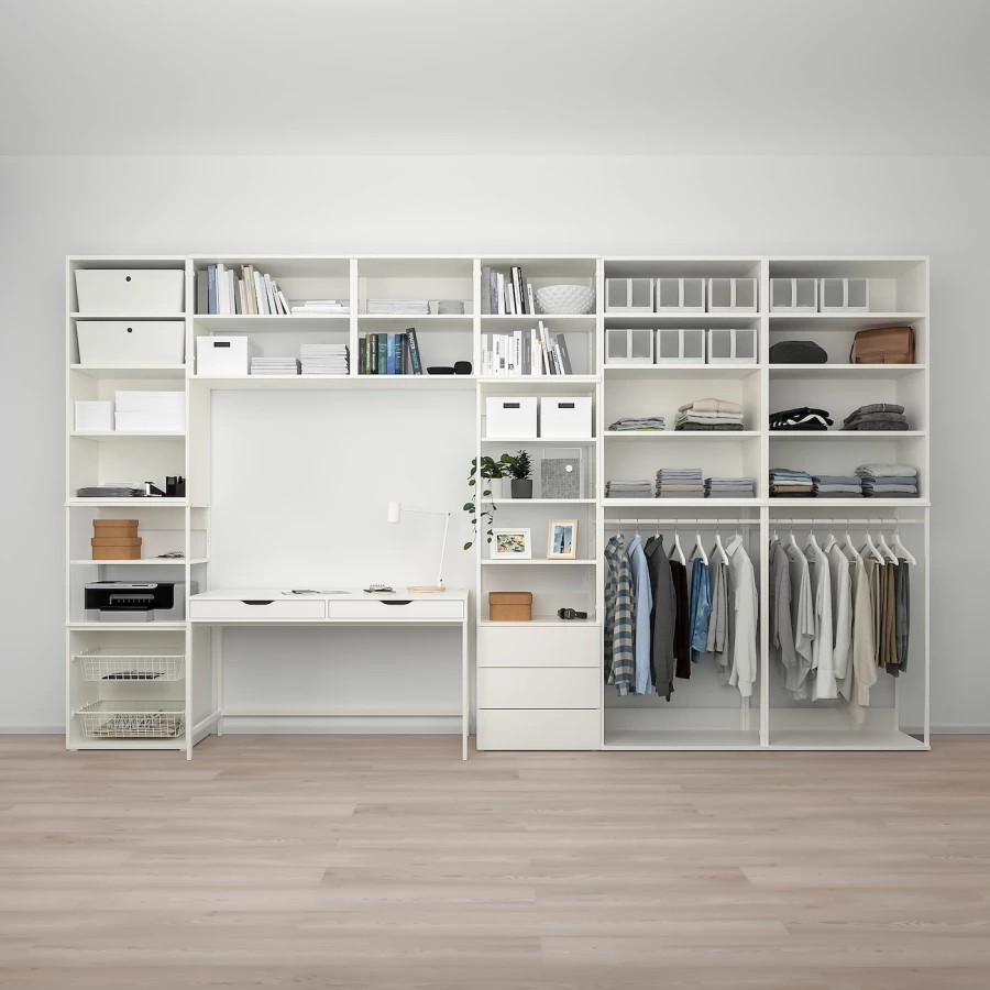 Комбинация 6 дверей+3 ящика - IKEA PLATSA/ПЛАТСА ИКЕА, 42х241х420 см, белый (изображение №4)