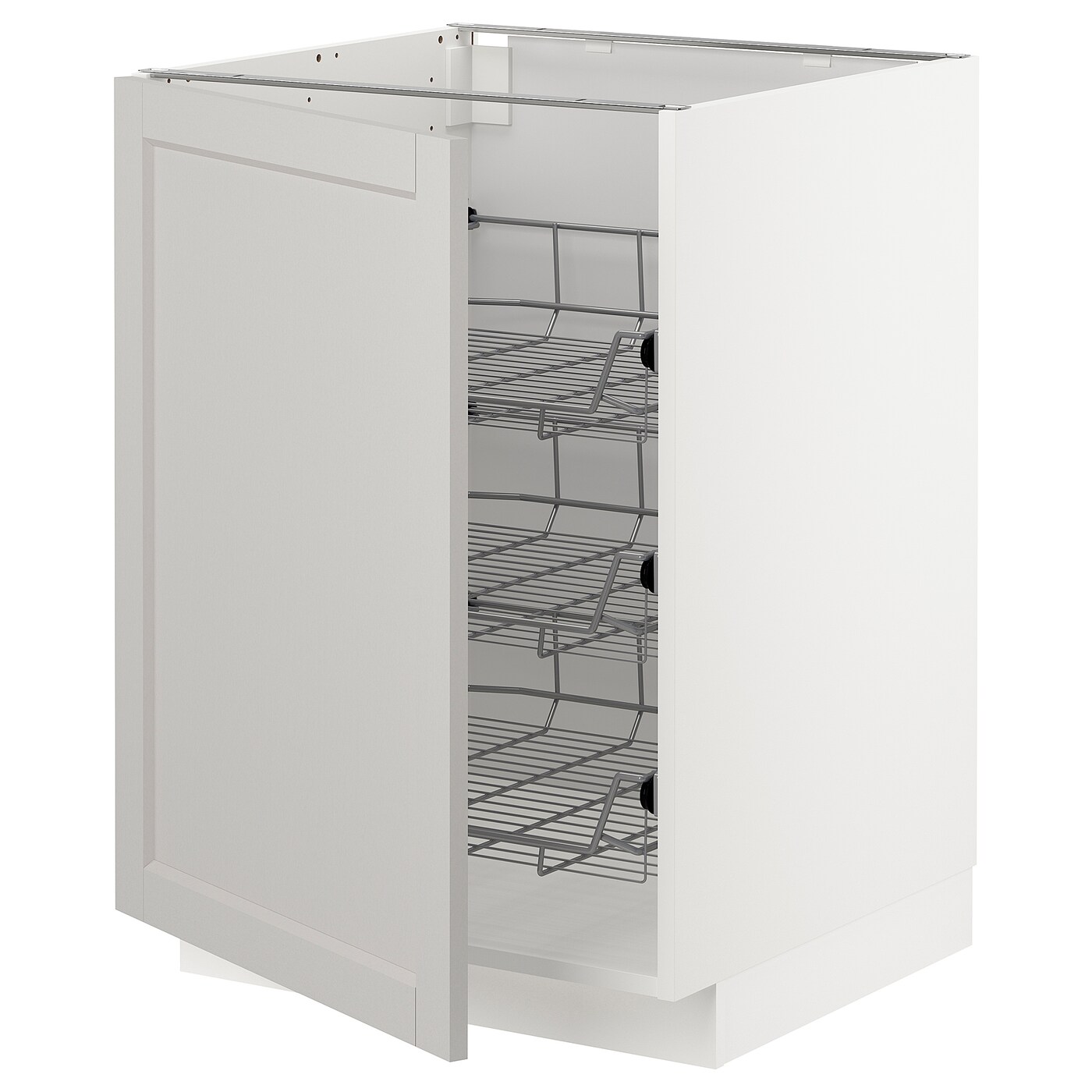 Навесной шкаф - METOD IKEA/ МЕТОД ИКЕА, 88х60 см, белый/светло-серый