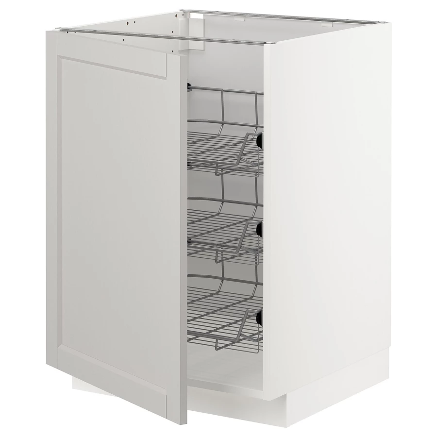 Навесной шкаф - METOD IKEA/ МЕТОД ИКЕА, 88х60 см, белый/светло-серый (изображение №1)