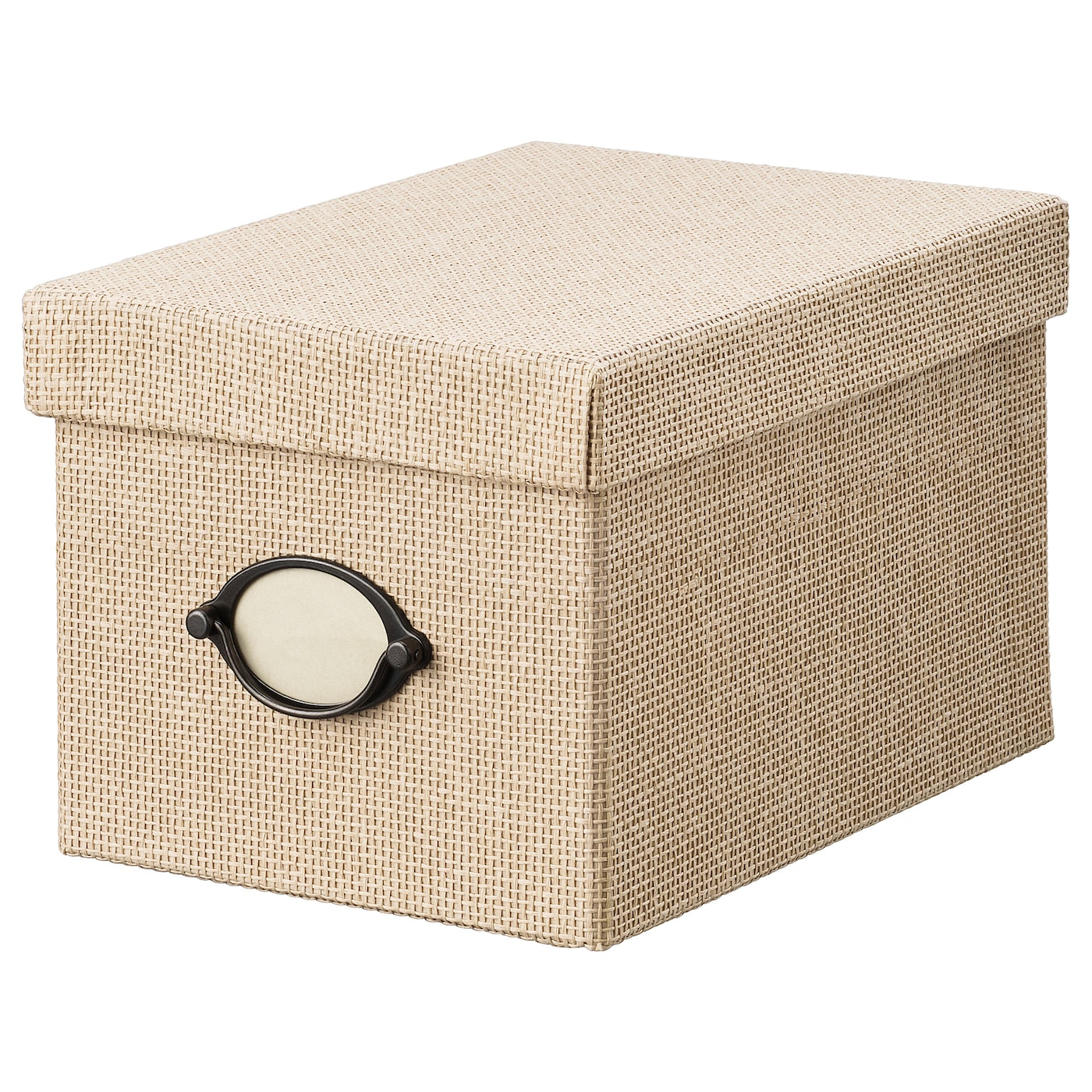 Коробка с крышкой - KVARNVIK IKEA/ КВАРНВИК ИКЕА, 25х18х15 см,  бежевый