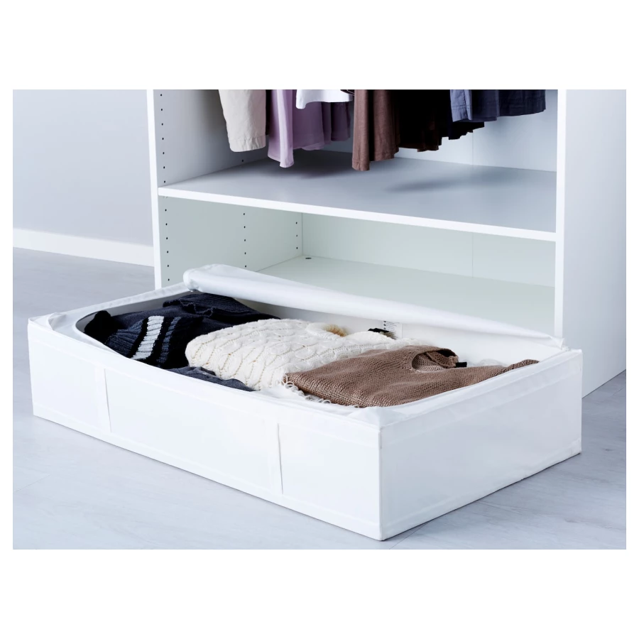 Ящик для хранения - SKUBB IKEA/ СКУББ ИКЕА, 93х55х19 см, белый (изображение №4)