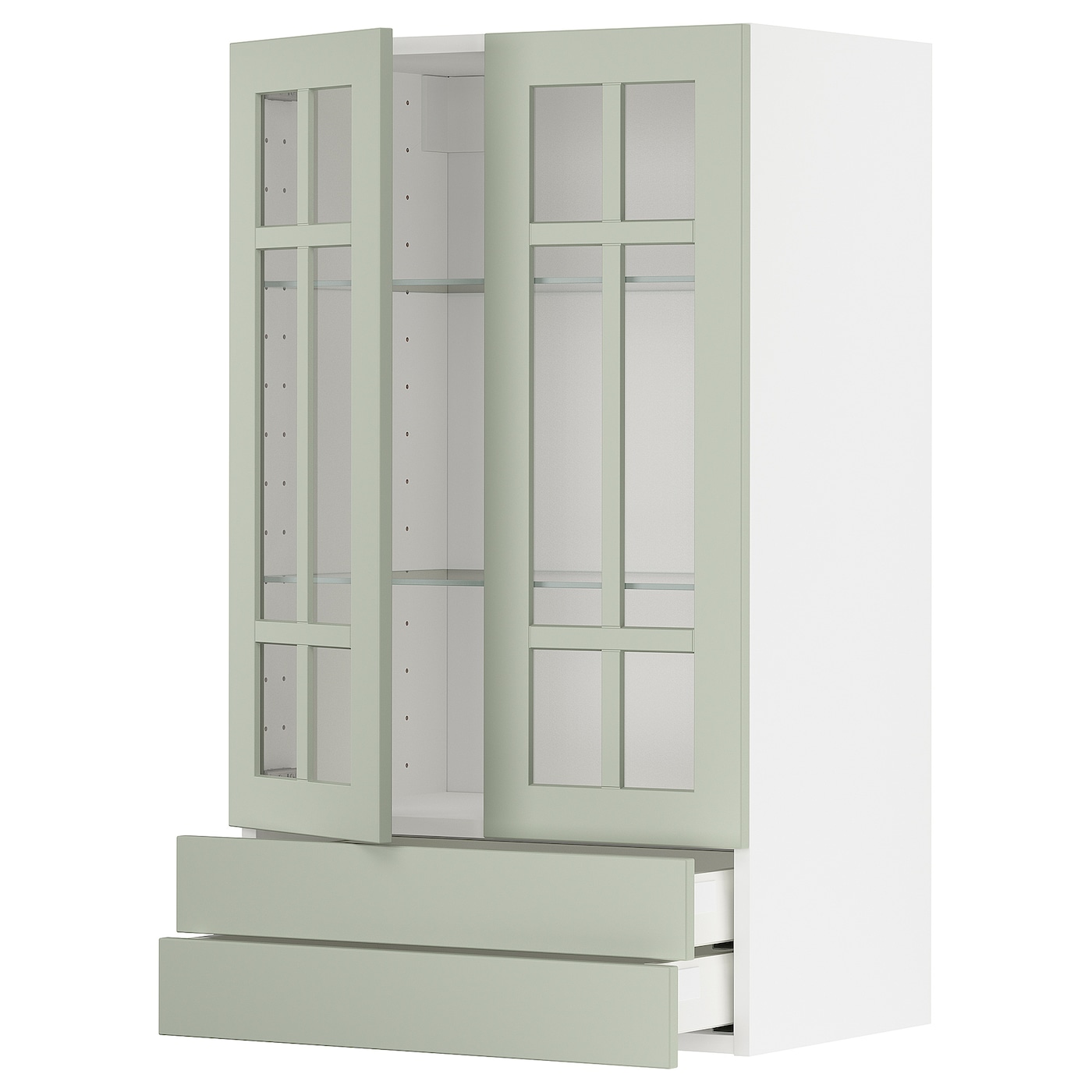 Шкаф  - METOD / MAXIMERA IKEA/  МЕТОД/МАКСИМЕРА ИКЕА, 100х60 см, белый/зеленый