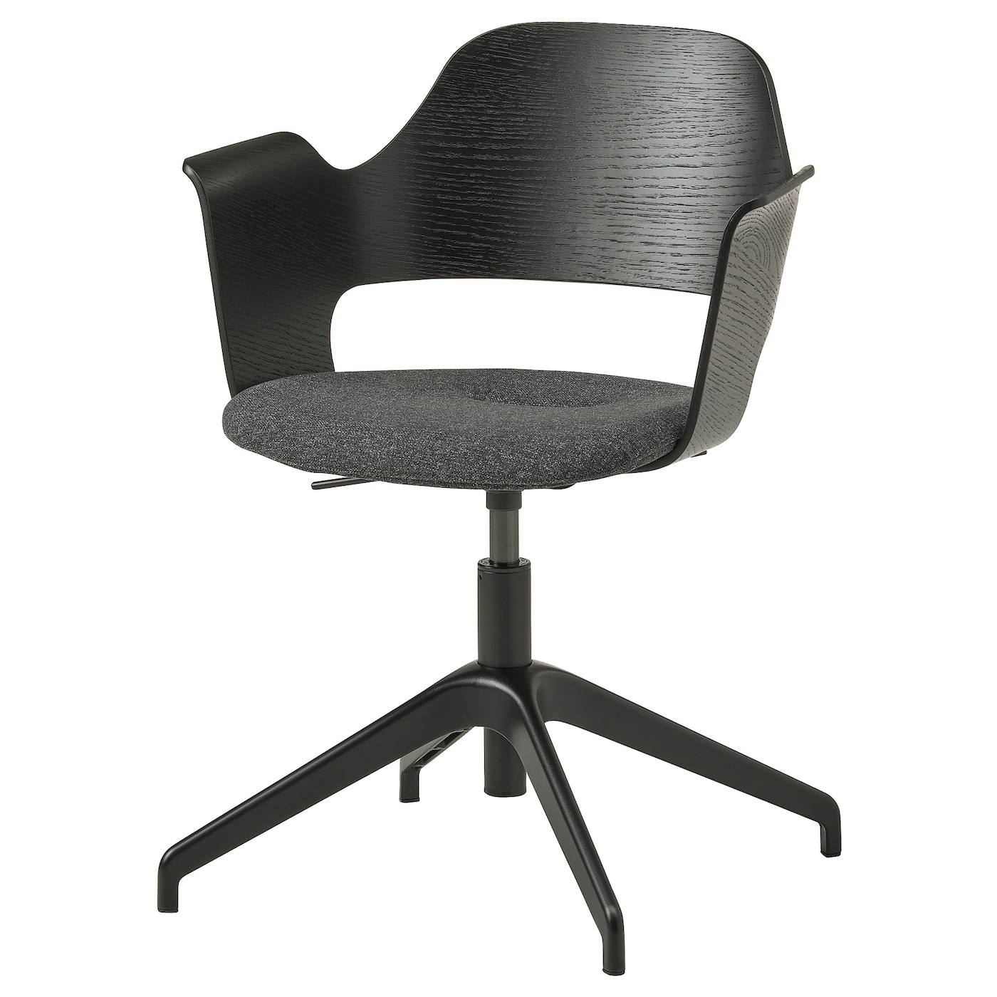Конференц-стул на колесиках - IKEA FJÄLLBERGET/FJALLBERGET/ФЬЕЛЬБЕРГЕТ ИКЕА, 67х86х67 см, черный/темно-серый