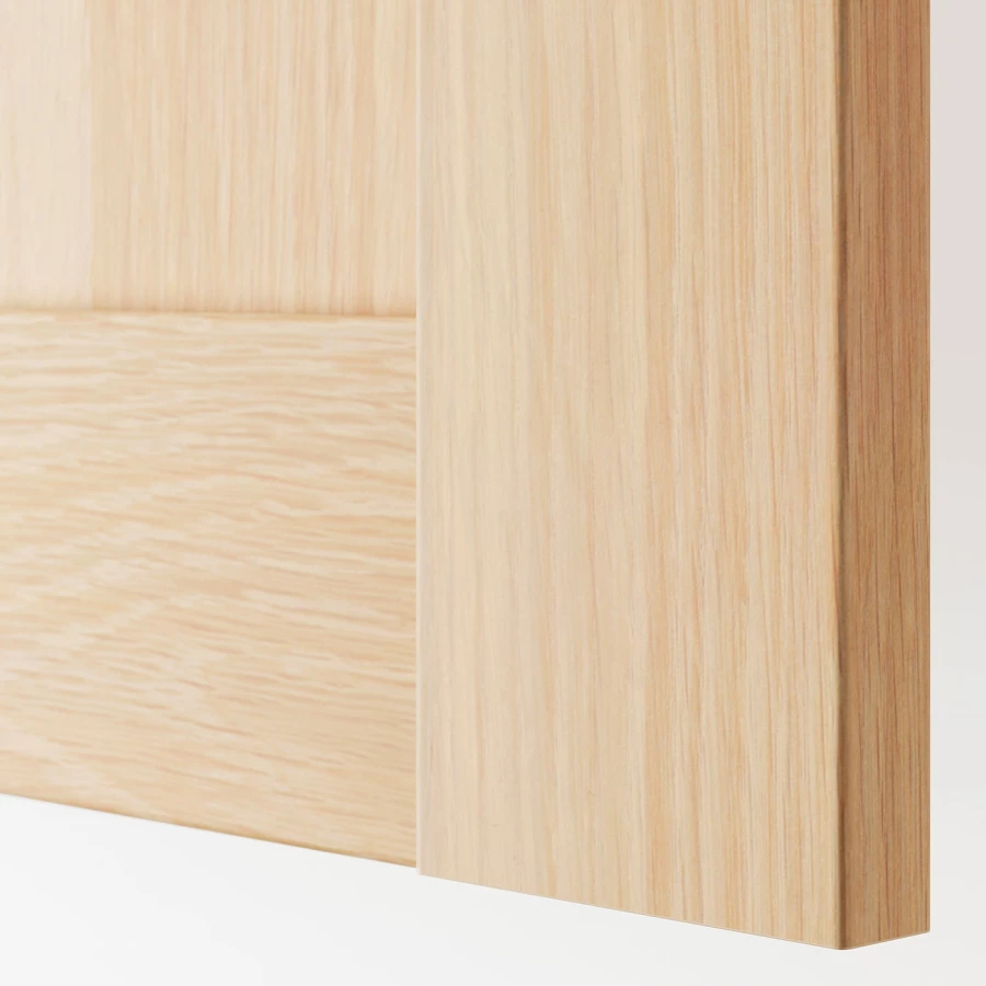 Дверь с петлями -  BERGSBO IKEA/ БЕРГСБУ ИКЕА, 229х50 см,  под белённый дуб (изображение №2)