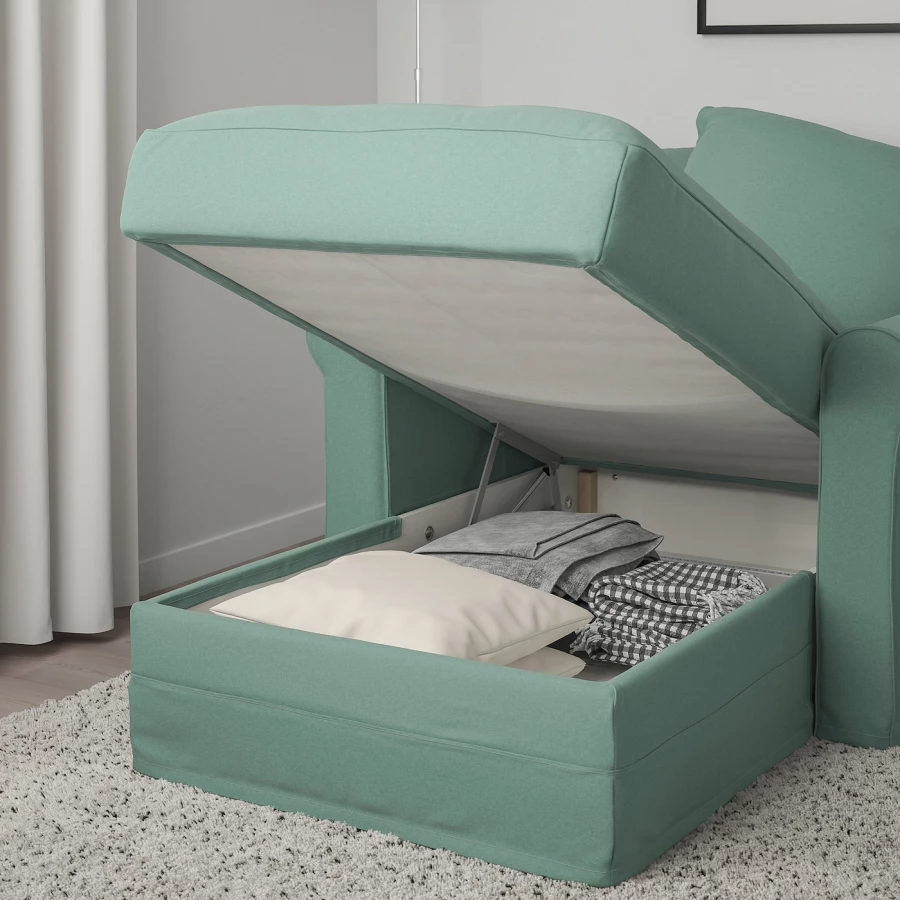 Кресло - кровать - GRÖNLID / GRОNLID IKEA/ ГРЕНЛИД ИКЕА,  117х104 см, зеленый (изображение №3)