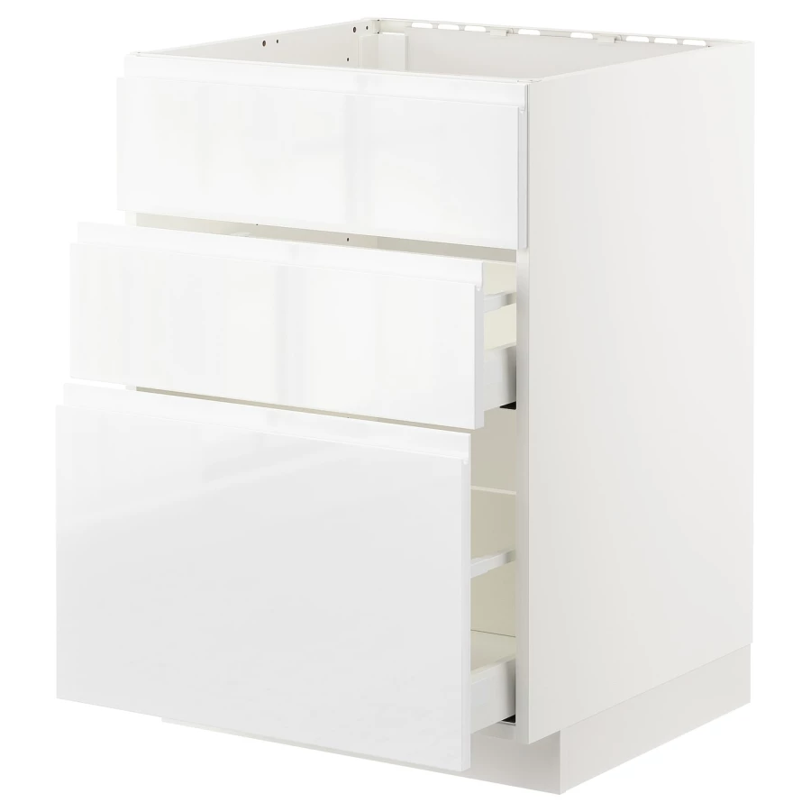 Напольный кухонный шкаф  - IKEA METOD MAXIMERA, 88x62,1x60см, белый, МЕТОД МАКСИМЕРА ИКЕА (изображение №1)