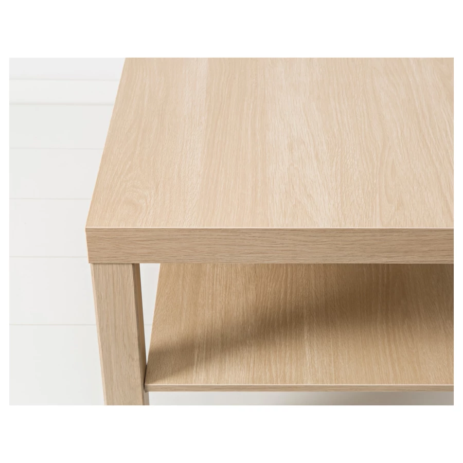 Журнальный стол - IKEA LACK/ИКЕА ЛАКК, 90х55х45 см, под беленый дуб (изображение №4)