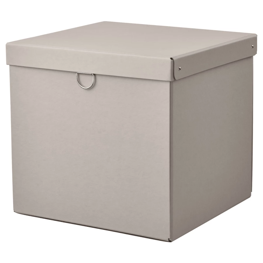 Коробка с крышкой - NIMM IKEA/ НИММ ИКЕА, 32х30х30 см, бежевый (изображение №1)