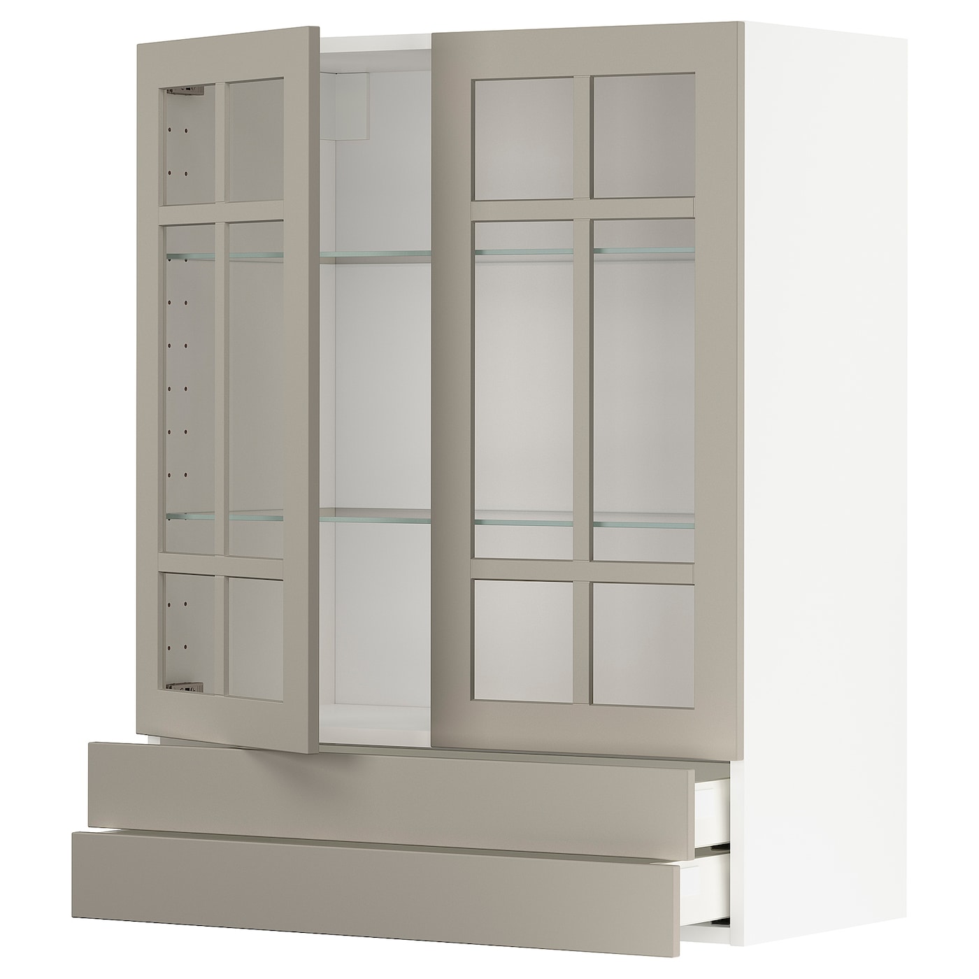 Шкаф  - METOD / MAXIMERA IKEA/  МЕТОД/МАКСИМЕРА ИКЕА, 100х80 см, белый/бежевый