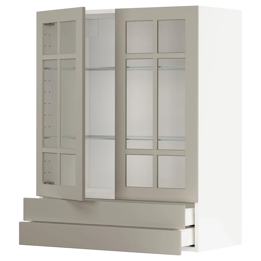 Шкаф  - METOD / MAXIMERA IKEA/  МЕТОД/МАКСИМЕРА ИКЕА, 100х80 см, белый/бежевый (изображение №1)