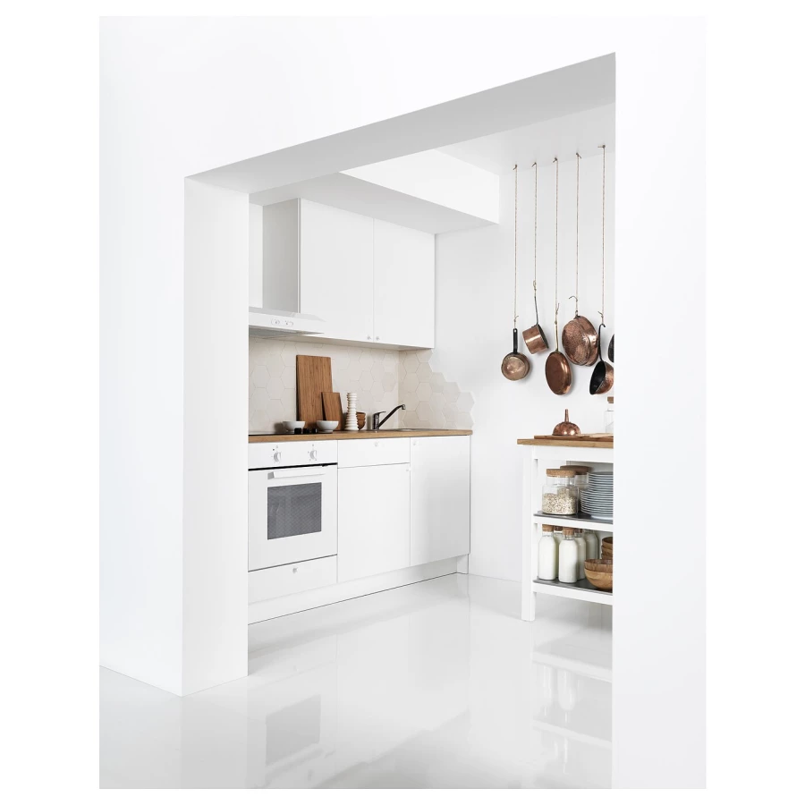 Кухонная комбинация для хранения вещей - KNOXHULT IKEA/ КНОКСХУЛЬТ ИКЕА, 180х61х220 см, бежевый/белый (изображение №6)