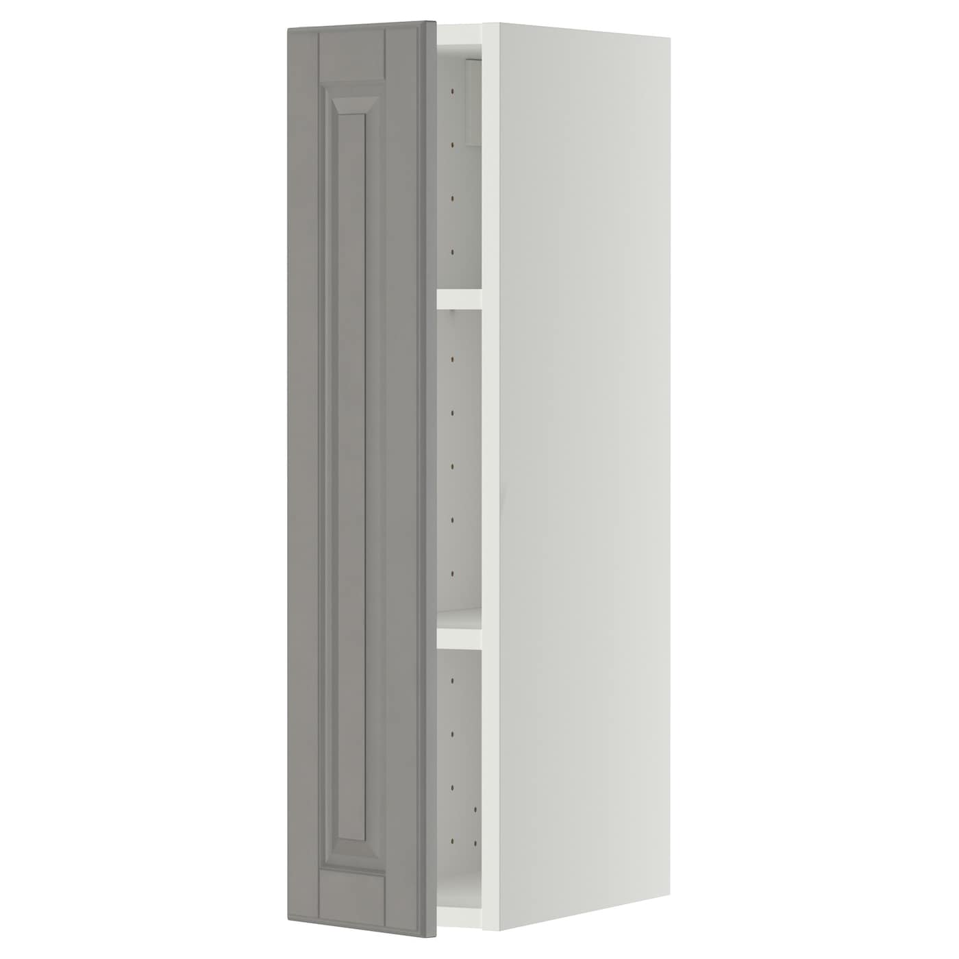 Навесной шкаф с полкой - METOD IKEA/ МЕТОД ИКЕА, 80х20 см, белый/серый