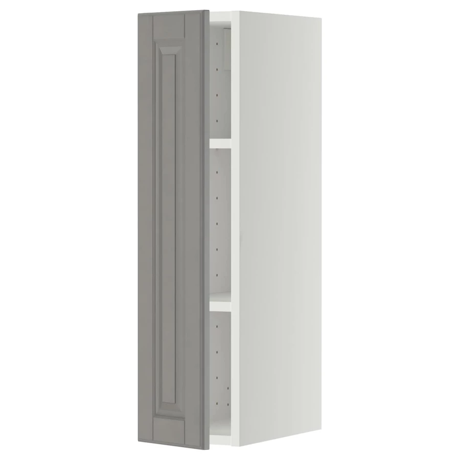 Навесной шкаф с полкой - METOD IKEA/ МЕТОД ИКЕА, 80х20 см, белый/серый (изображение №1)