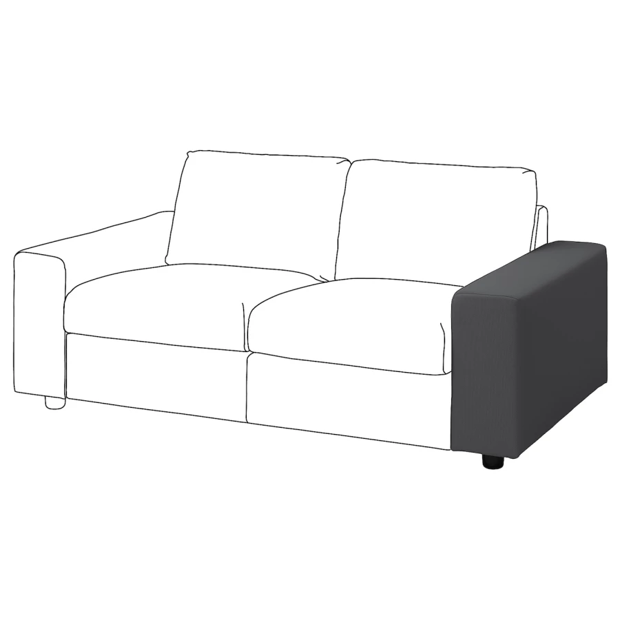 Чехол на подлокотник дивана - IKEA VIMLE/ВИМЛЕ ИКЕА , серый (изображение №1)
