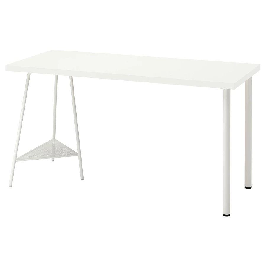 Письменный стол - IKEA LAGKAPTEN/TILLSLAG, 140х60 см, белый, ЛАГКАПТЕН/ТИЛЛЬСЛАГ ИКЕА (изображение №1)