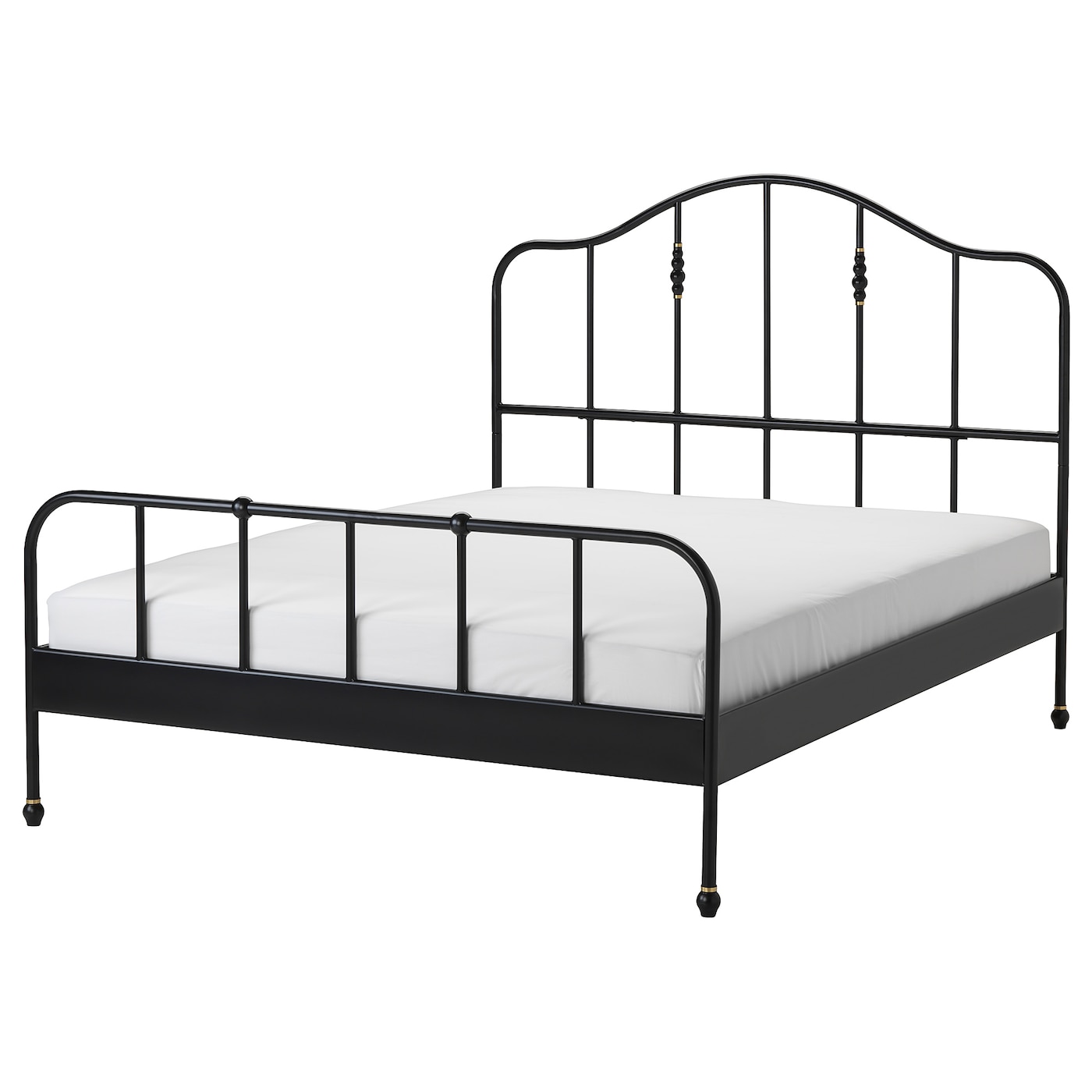 Двуспальная кровать - IKEA SAGSTUA/LINDBÅDEN/LINDBADEN, 200х160 см, черный, САГСТУА/ЛИНДБАДЕН ИКЕА