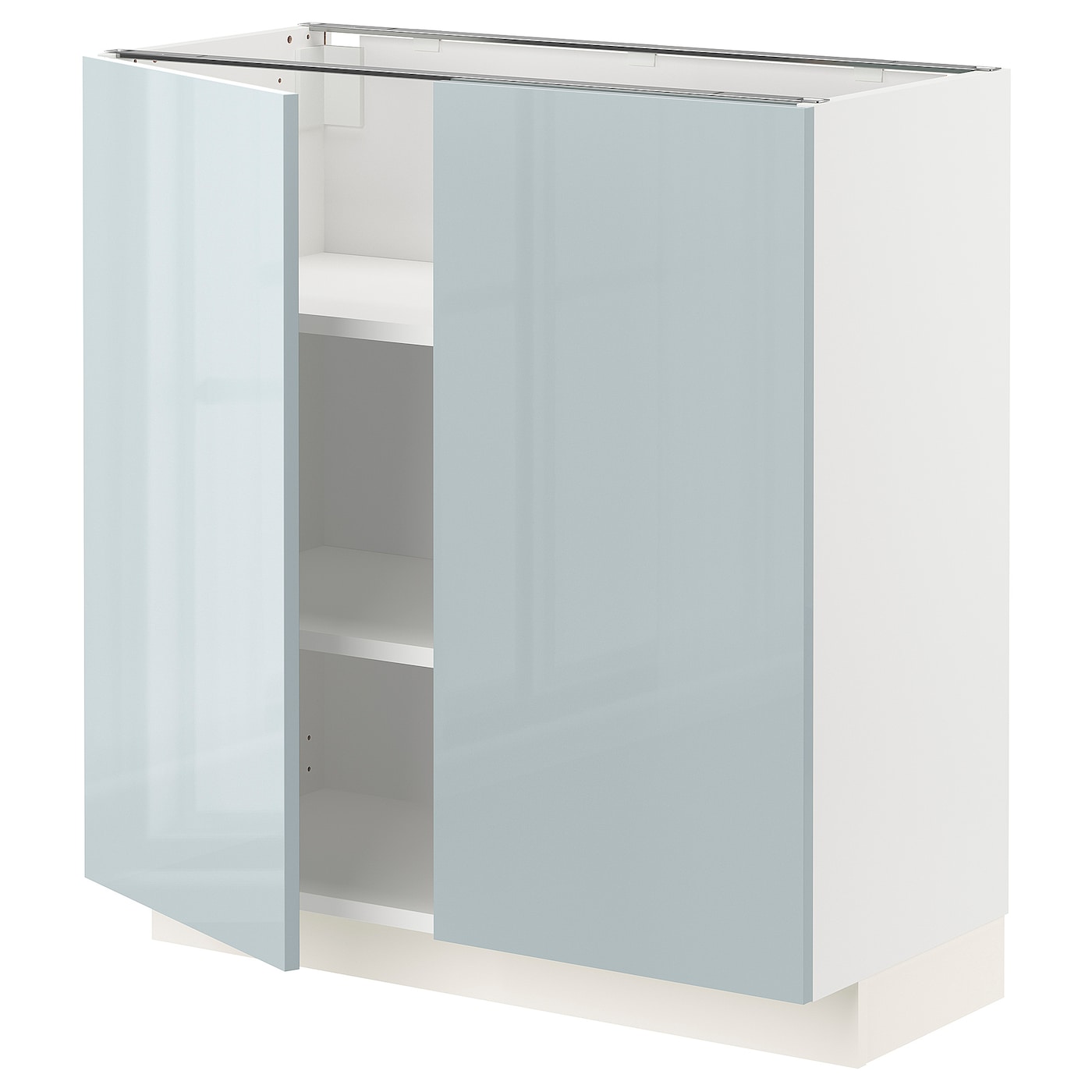 Напольный шкаф - IKEA METOD, 88x39x80см, белый/светло-голубой, МЕТОД ИКЕА