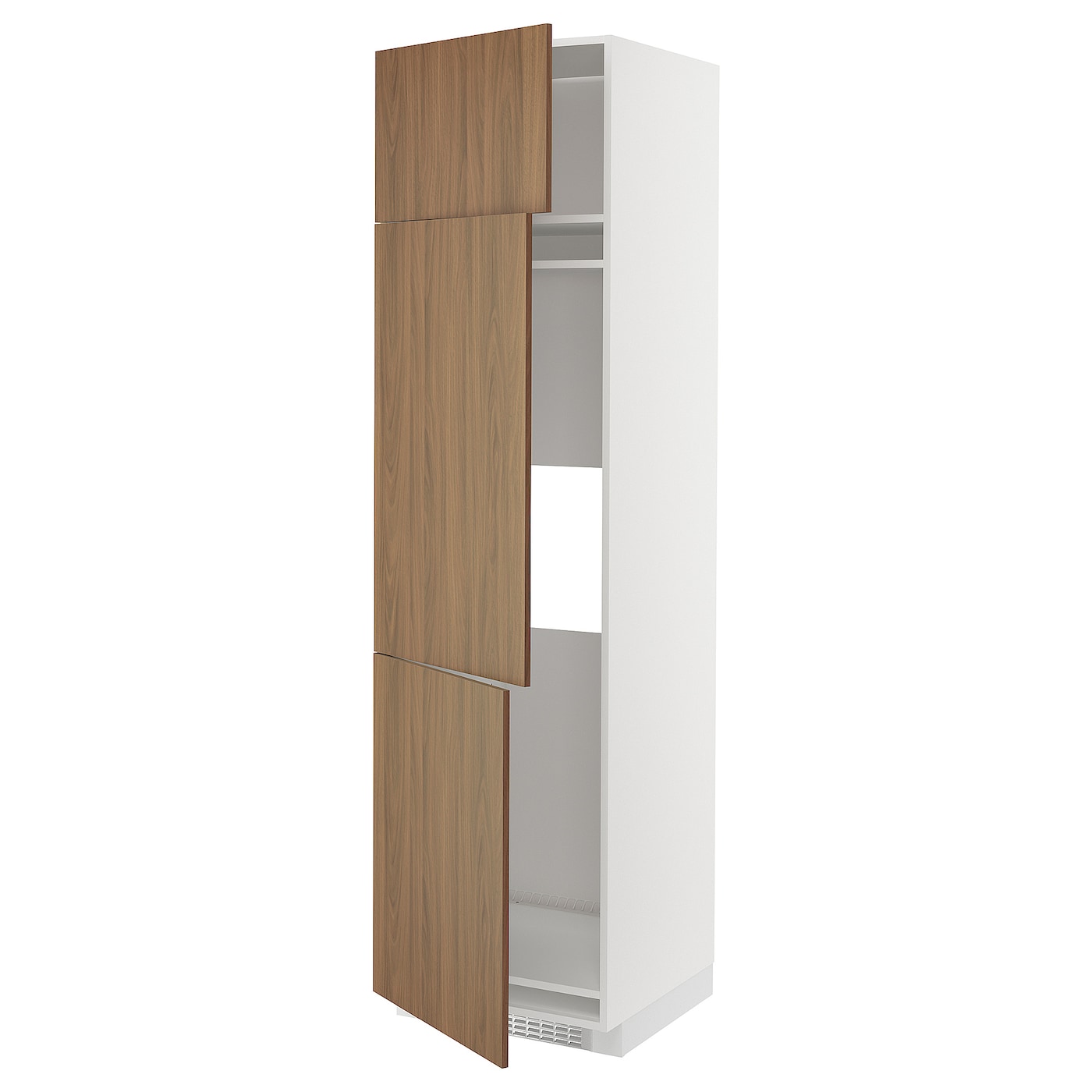 Высокий кухонный шкаф - IKEA METOD/МЕТОД ИКЕА, 220х60х60 см, белый/коричневый