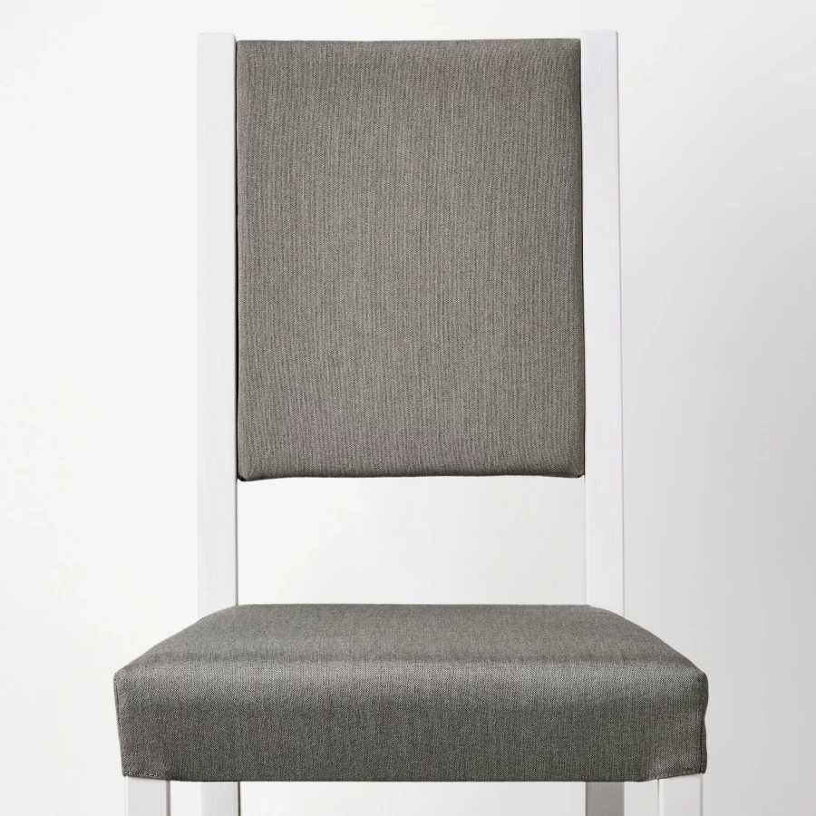 Стул - STEFAN IKEA/СТЕФАН ИКЕА, 90х42х49 см, белый/серый (изображение №4)