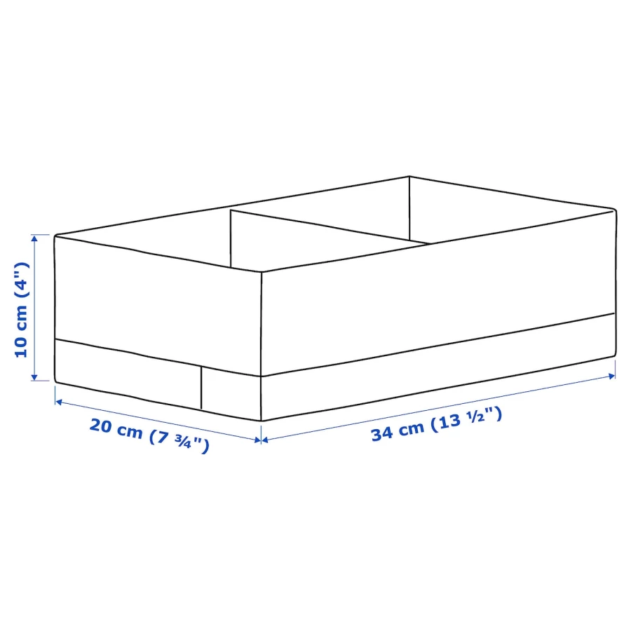 Коробка с отделениями - STUK IKEA/ СТУК  ИКЕА, 20x34x10 см, белый (изображение №9)