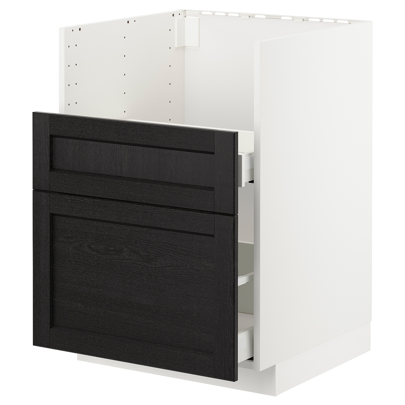 Напольный шкаф - METOD / MAXIMERA IKEA/ МЕТОД/ МАКСИМЕРА ИКЕА,  88х60 см, белый/черный