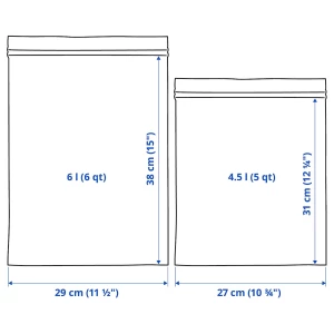 Второе фото. Пакет для продуктов, 30 шт. - IKEA ISTAD, 4.5 л, зеленый/светло-зеленый, ИСТАД ИКЕА