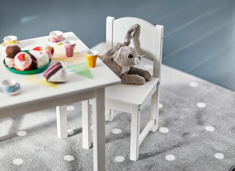 Стол детский - IKEA SUNDVIK/СУНДВИК ИКЕА, 76x50 см, белый (изображение №5)