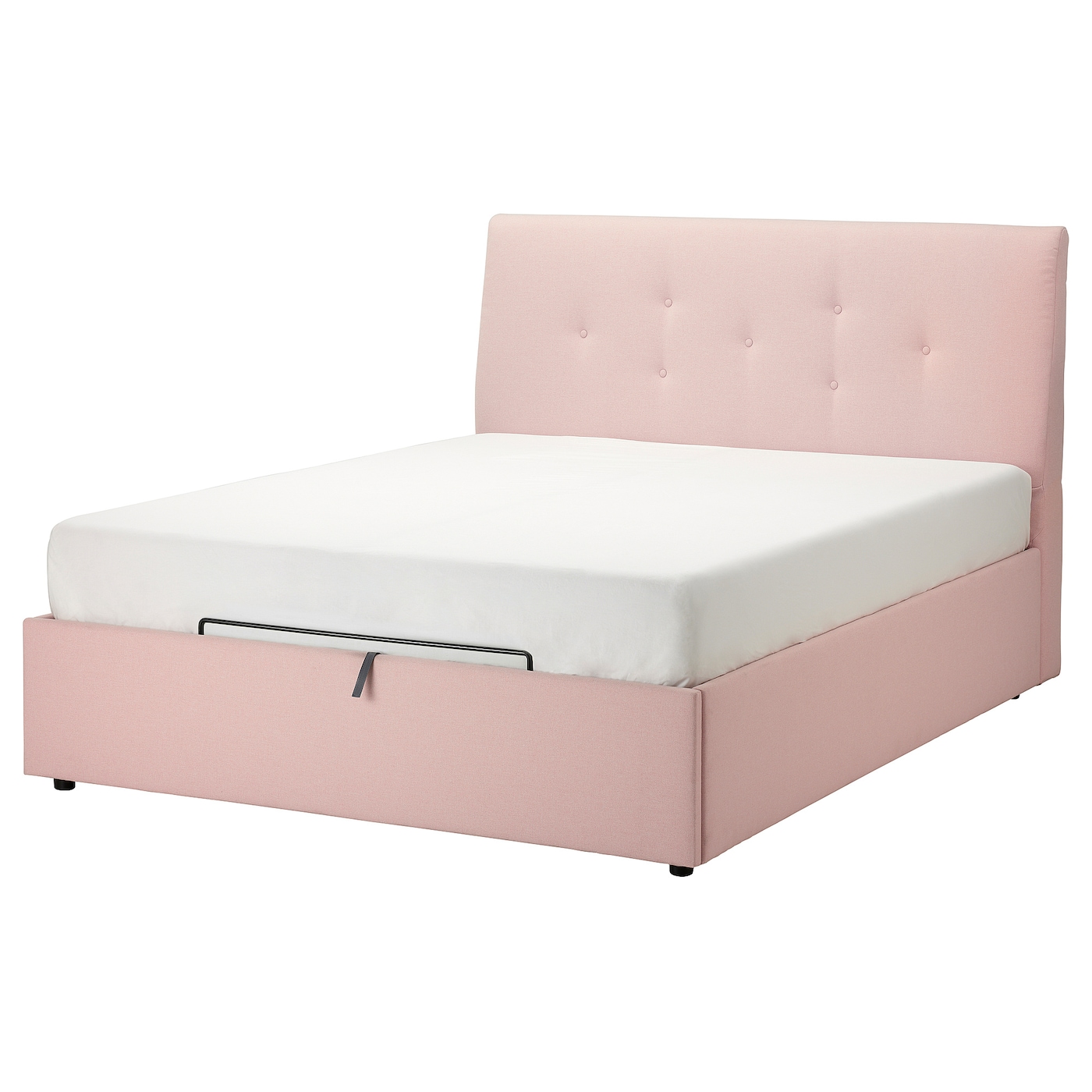 Кровать с местом для хранения  - IKEA IDANÄS/IDANAS, 200х160 см, бледно розовая, ИДАНЭС ИКЕА