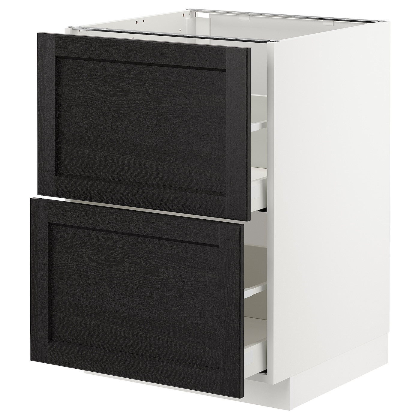 Напольный кухонный шкаф  - IKEA METOD MAXIMERA, 88x61,9x60см, белый/черный, МЕТОД МАКСИМЕРА ИКЕА