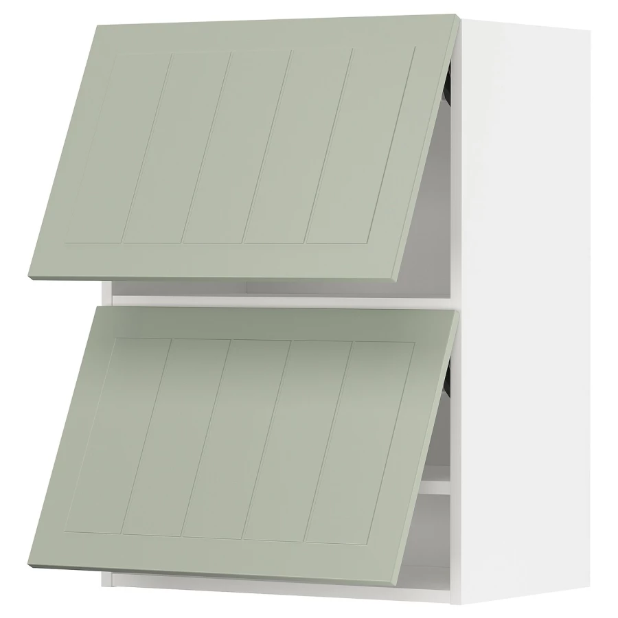 Навесной шкаф - METOD IKEA/ МЕТОД ИКЕА, 80х60 см, белый/зеленый (изображение №1)