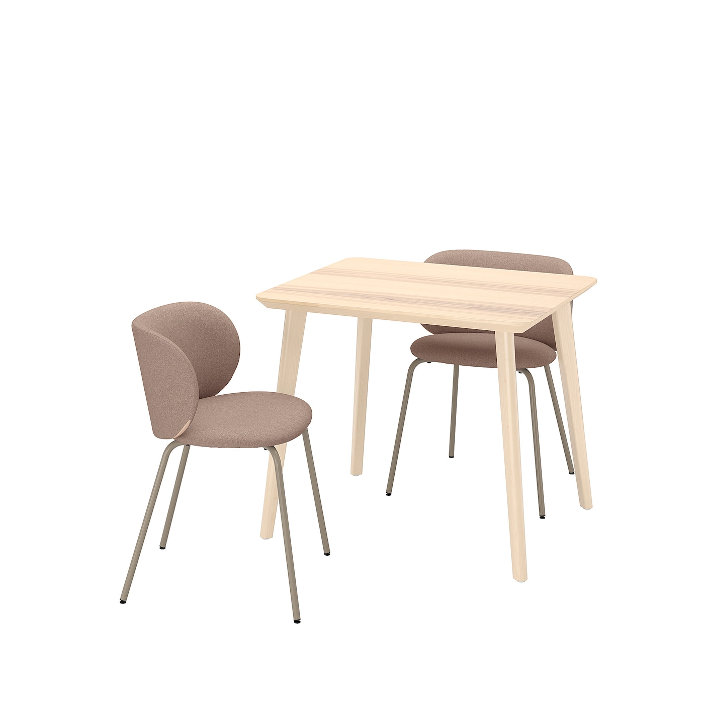 Стол и 4 стула - LISABO / LISABO IKEA/ ЛИСАБО ИКЕА, 88х78х74 см, дерево/коричневый