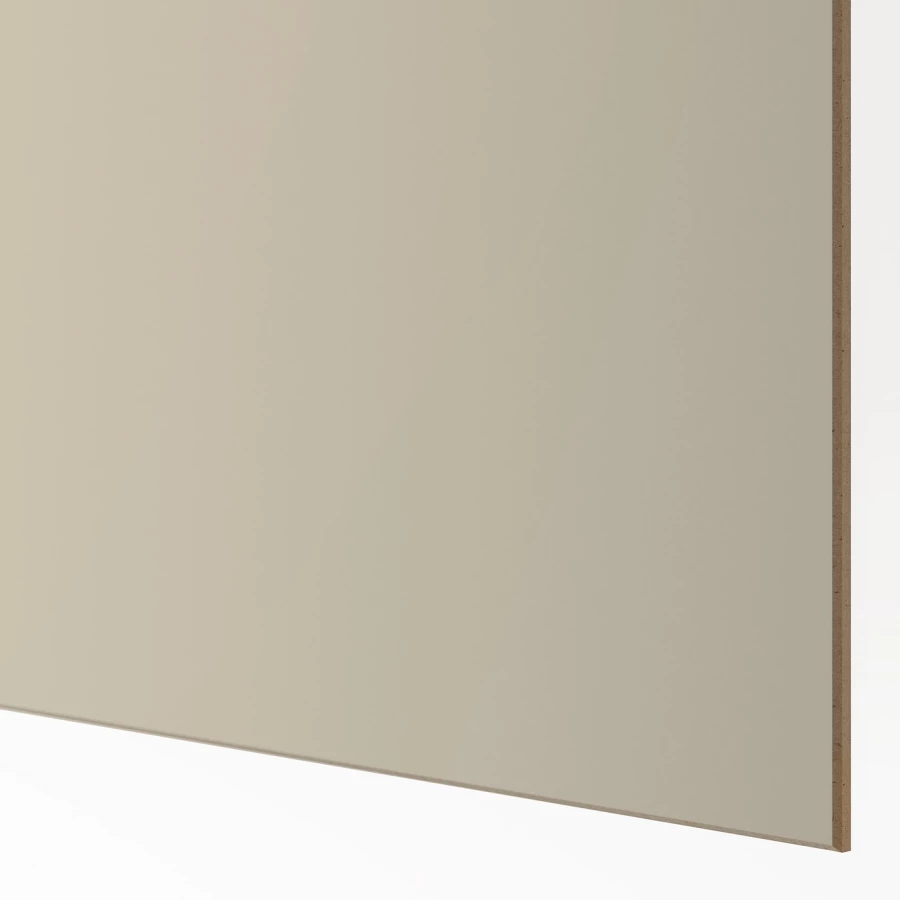 Пара раздвижных дверей - IKEA MEHAMN/МЕХАМН ИКЕА, 236х150 см, бежевый/темно-серый (изображение №4)