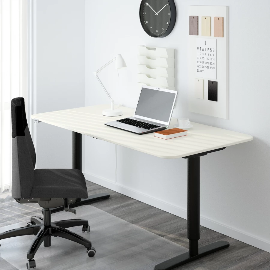 Столешница письменного стола - IKEA BEKANT, 160х80х1.6 см, белый, БЕКАНТ ИКЕА (изображение №4)