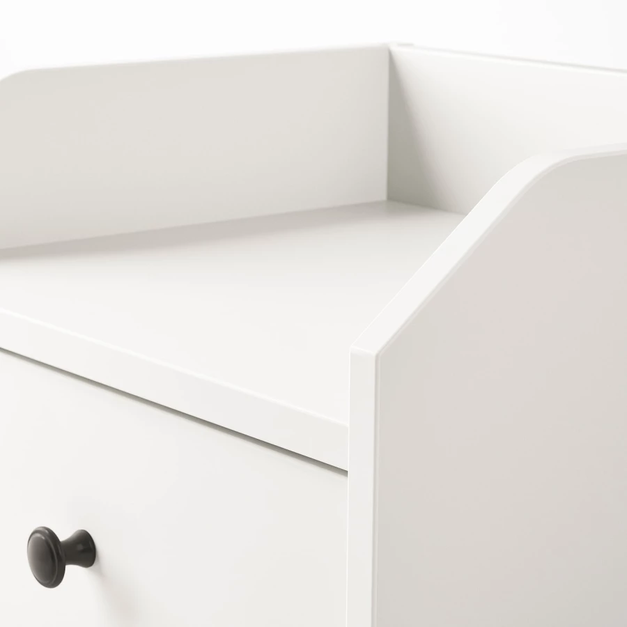 Прикроватная тумбочка - IKEA HAUGA/ХАУГА ИКЕА, 63х36х40 см, белый (изображение №3)