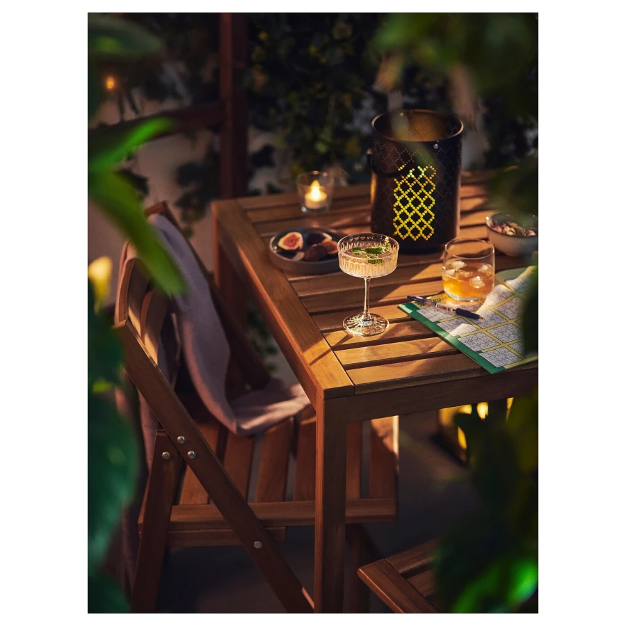 Стол садовый - IKEA NÄMMARÖ/NAMMARO, 75x75x63см, коричневый, НЭММАРО ИКЕА (изображение №5)