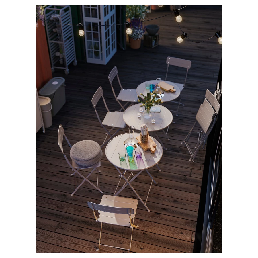 Стол садовый - IKEA SUNDSÖ/SUNDSO, 71х65 см, серый, СУНДСЁ ИКЕА (изображение №19)