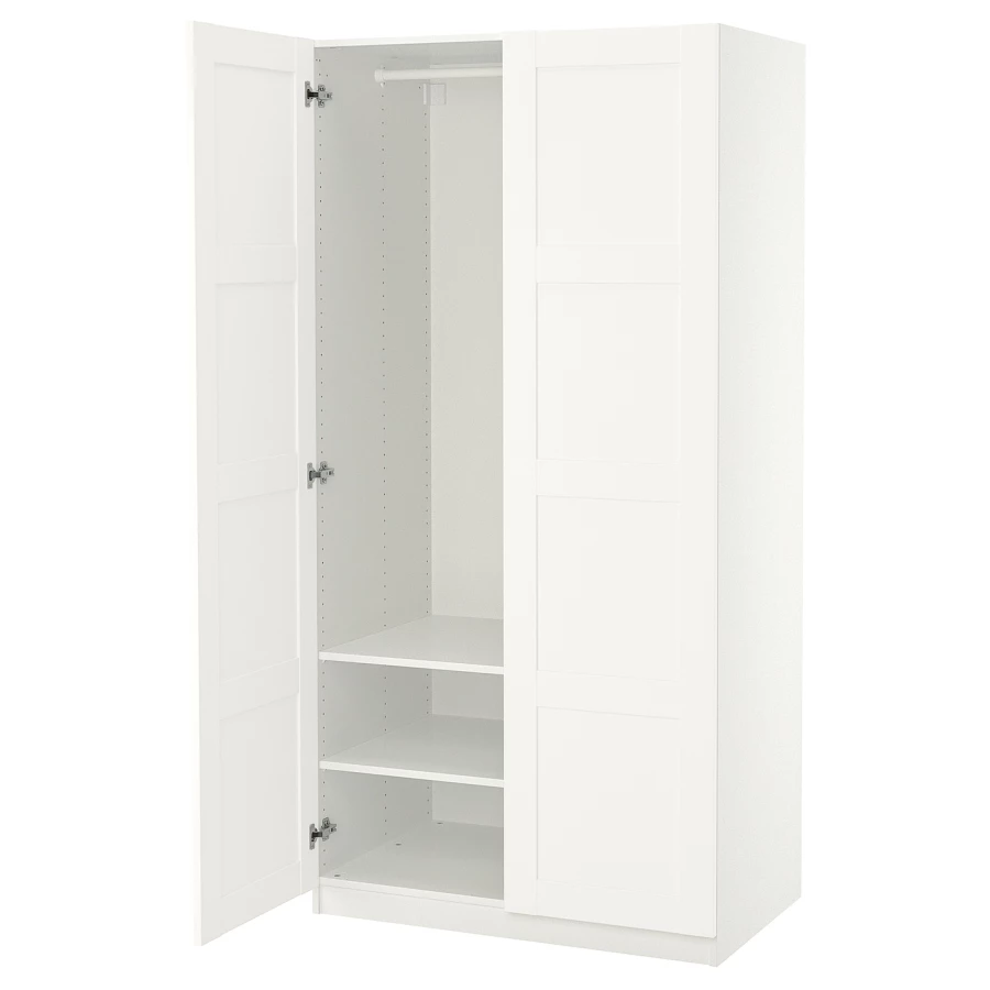 Гардероб - IKEA PAX/BERGSBO/ ПАКС/БЕРГСБУ ИКЕА, 100x60x201 см, белый (изображение №1)