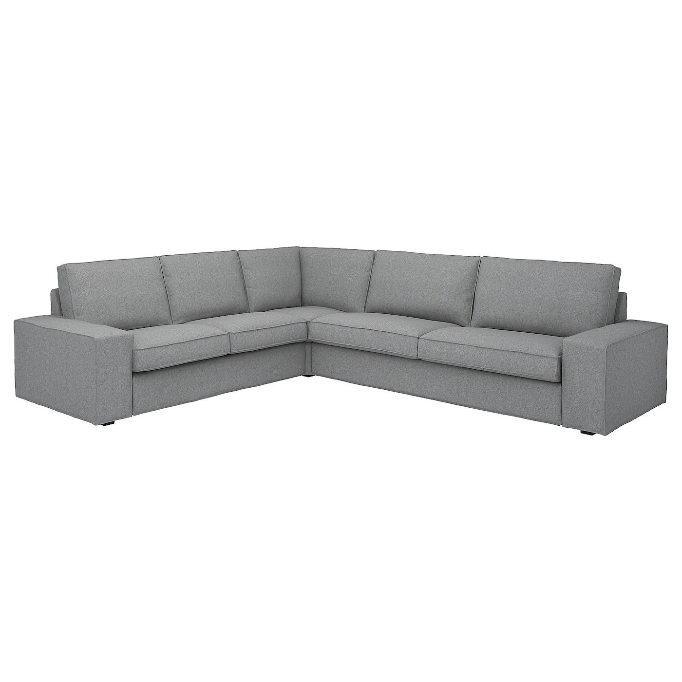 5-местный угловой диван - IKEA KIVIK, 83x95x257/297см, серый/светло-серый, КИВИК ИКЕА