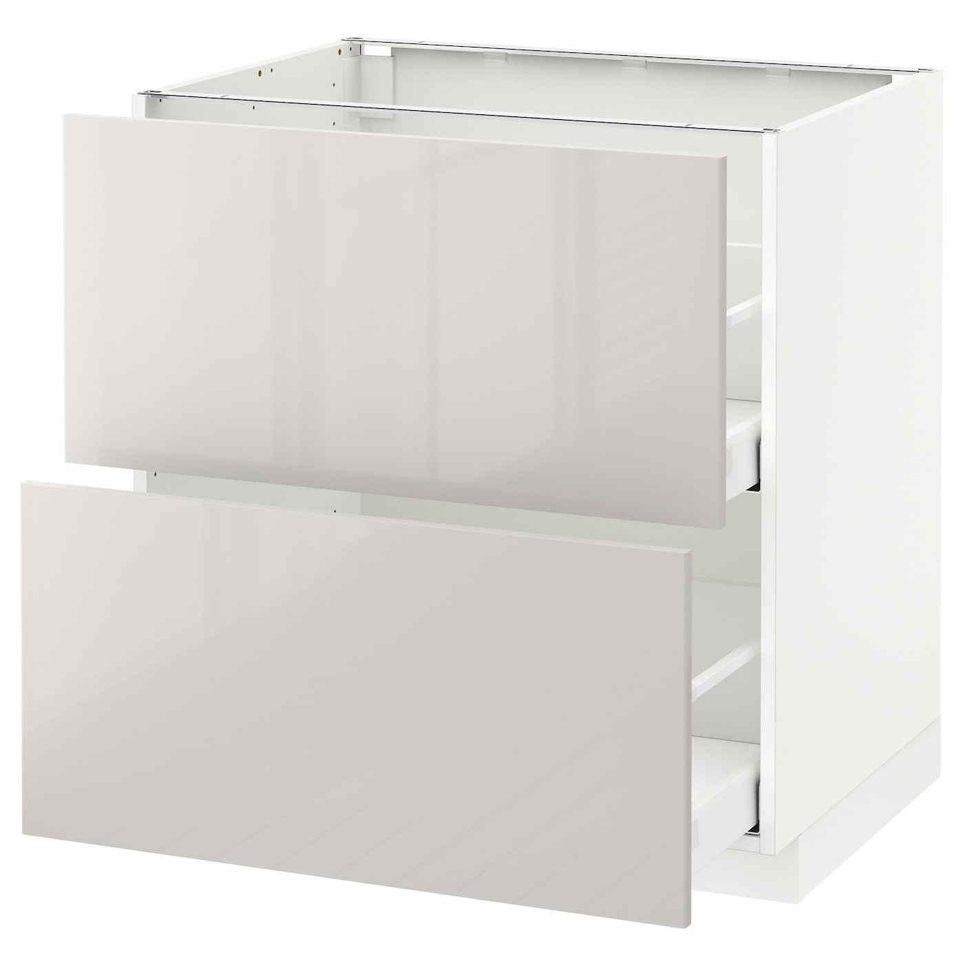 Напольный кухонный шкаф  - IKEA METOD MAXIMERA, 88x62x80см, белый/светло-серый, МЕТОД МАКСИМЕРА ИКЕА