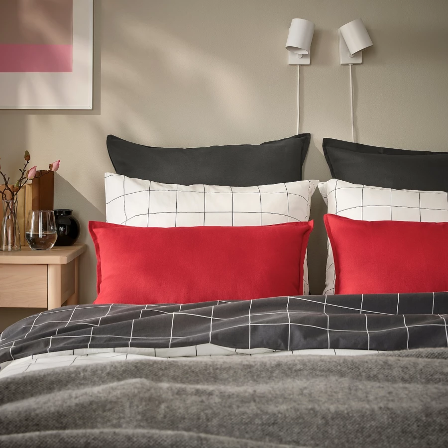 Чехол на подушку - GURLI IKEA/ ГУРЛИ ИКЕА, 40x58 см,  красный (изображение №5)