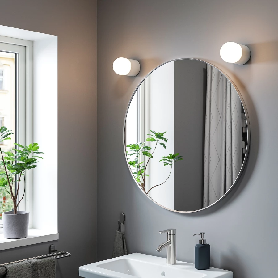Зеркало - LINDBYN IKEA/ ЛИНДБЮН ИКЕА, 80 см,  серый (изображение №3)