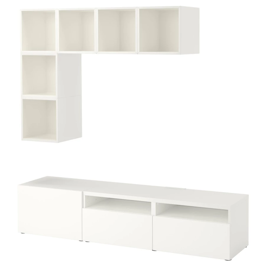 Шкаф для ТВ - IKEA BESTÅ/BESTA, 180x40x170 см, белый, Бесто ИКЕА (изображение №1)