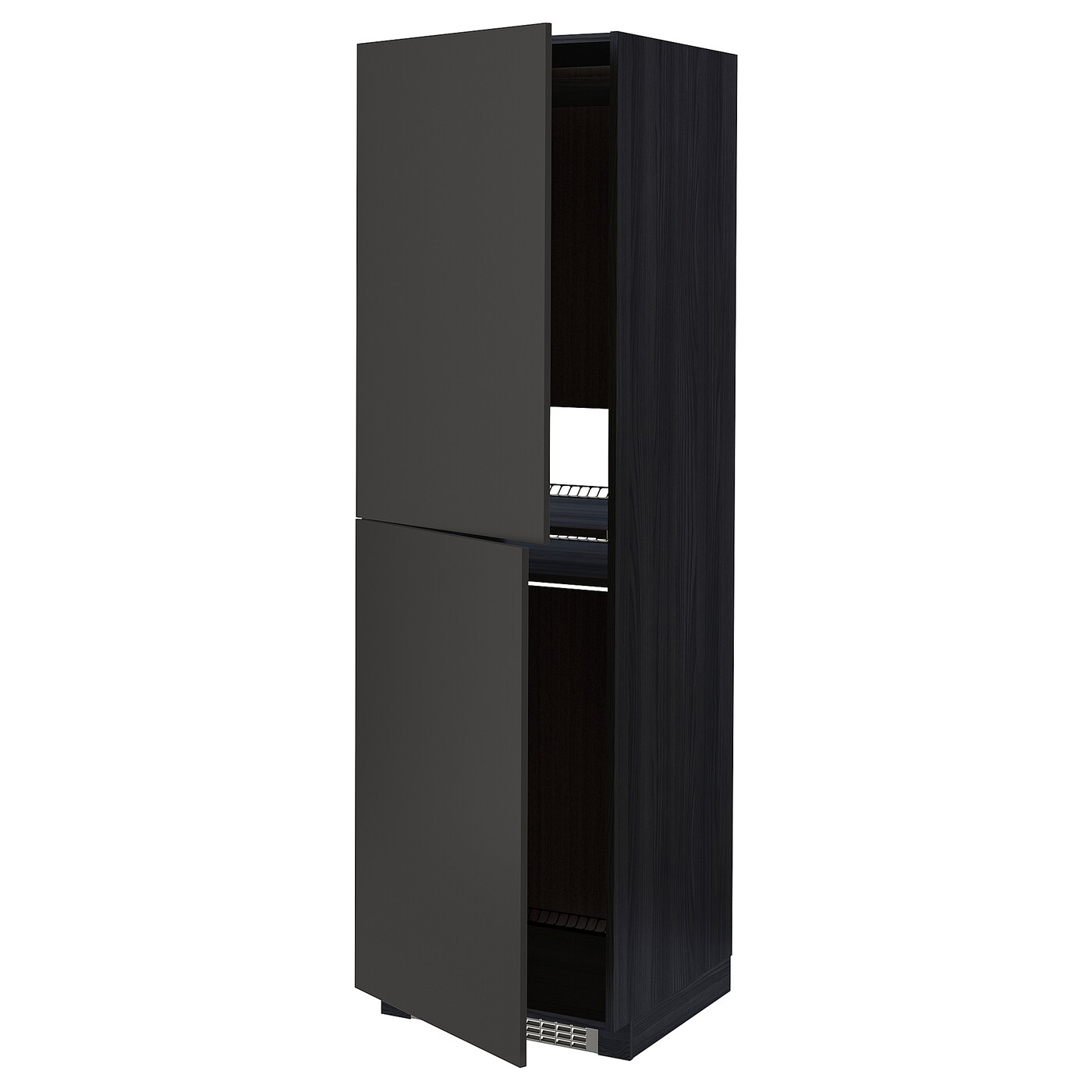 Шкаф для встроенной техники - IKEA METOD, 208x62x60см, черный, МЕТОД ИКЕА
