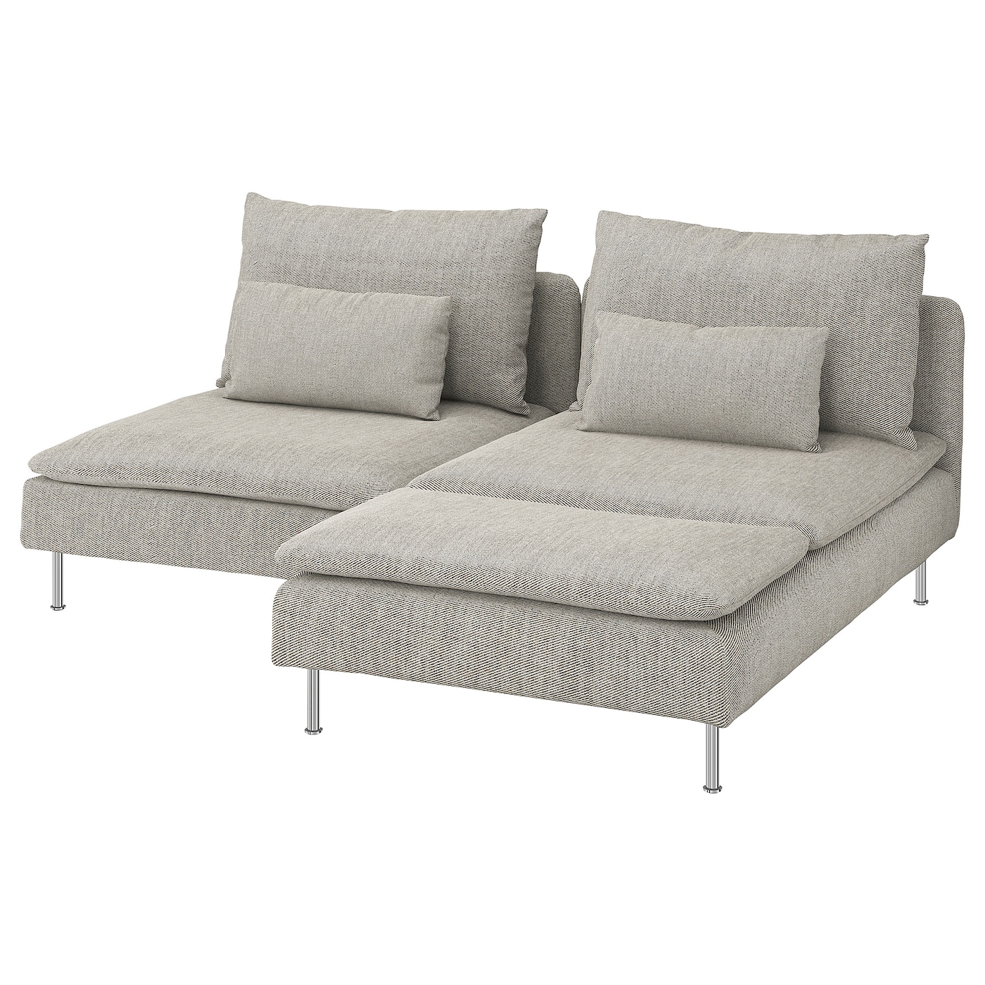 2-местный диван - IKEA SÖDERHAMN/SODERHAMN, 99x186см, серый/светло-серый, СЕДЕРХАМН ИКЕА