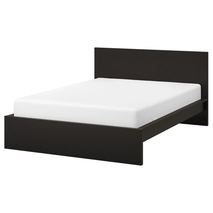Каркас кровати - IKEA MALM, 140x200 см, черно-коричневый МАЛЬМ ИКЕА (изображение №1)