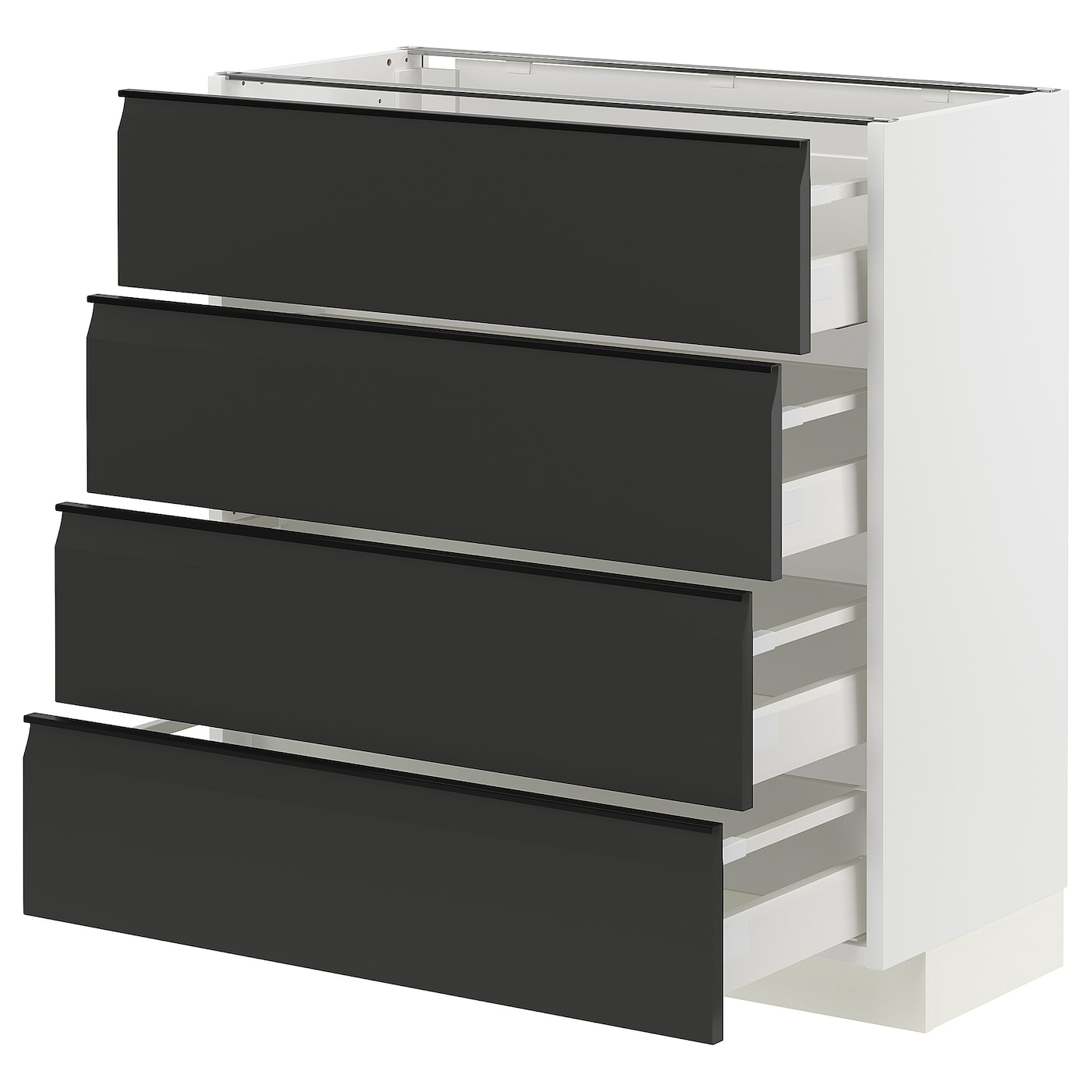 Напольный кухонный шкаф  - IKEA METOD MAXIMERA, 88x39,2x80см, белый/черный, МЕТОД МАКСИМЕРА ИКЕА