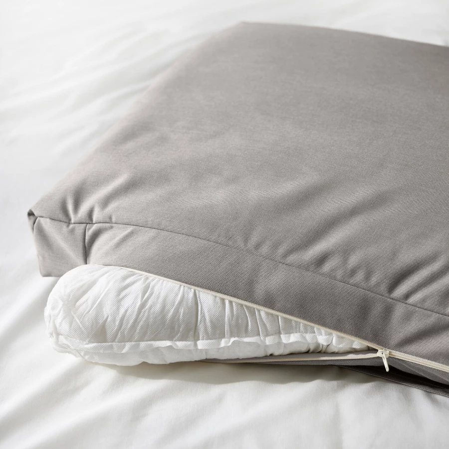 Каркас кровати с мягкой обивкой - IKEA SAGESUND, 200х140 см, серый, САГЕСУНД ИКЕА (изображение №6)