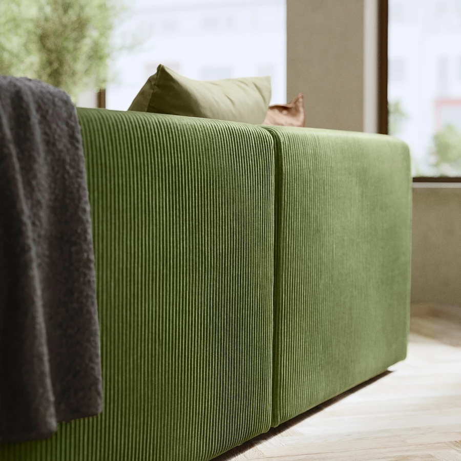 Трёхместный диван - IKEA JÄTTEBO 4/JATTEBO 4, 71x95x285см, темно-зеленый, ЙЕТТЕБО 4 ИКЕА (изображение №5)